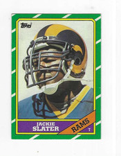 1986 TOPPS JACKIE SLATER #85 LOS ANGELES RAMS