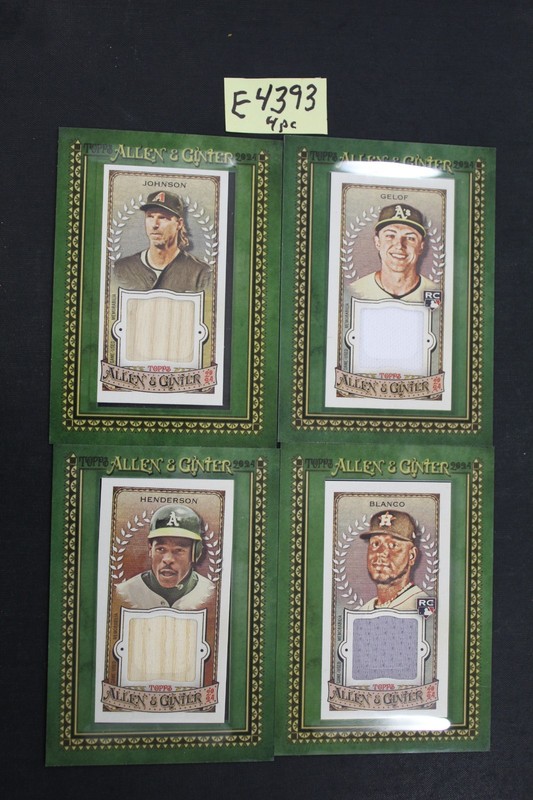 2024 Topps Allen & Ginter LOT Mini Framed Relics Henderson, Randy Johnson (E4393