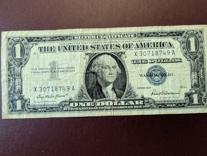 1957 Silver Certificate  US Dollar Circulated