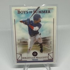2024 Panini Boys of Summer Sebastian Walcott Red Foil Baseball Card /149