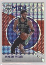 2020-21 Panini Mosaic Men of Mastery Red Mosaic Prizm Jayson Tatum #13 2t9