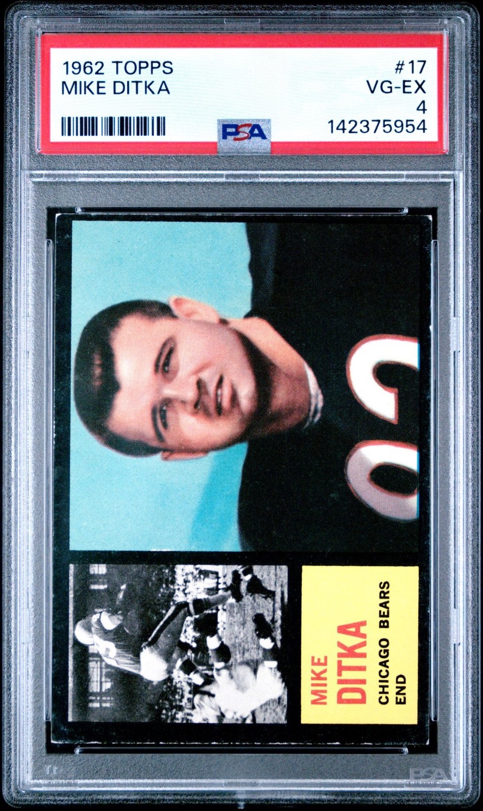 1962 Topps Mike Ditka #17 PSA 4 VG-EX