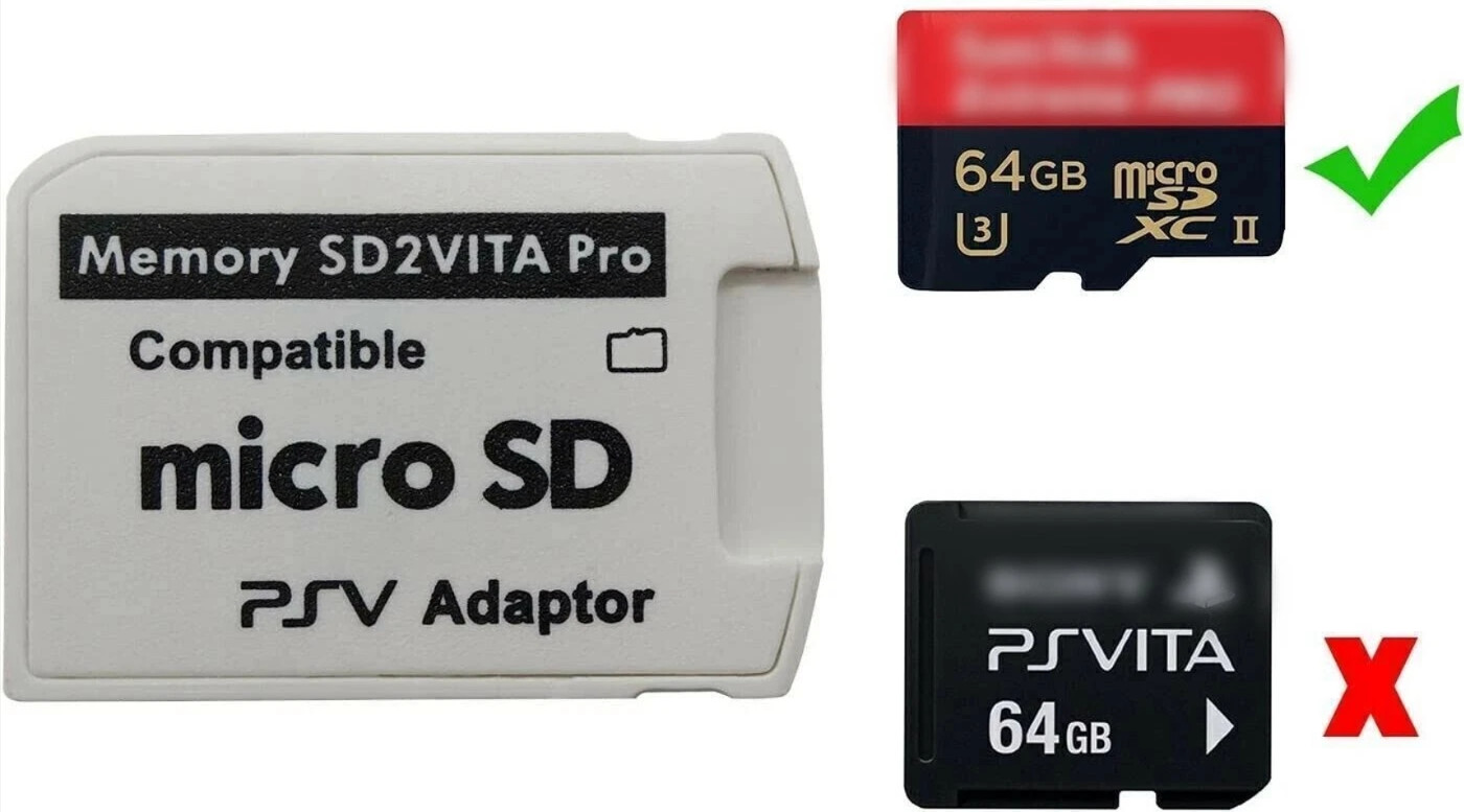 V5.0 SD2VITA Pro PSVSD Micro SD Memory Card Adapter For PS Vita PSV1000 PSV2000