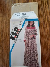 Simplicity 5718 Extra Sure Pattern Misses Pullover Caftan Size N