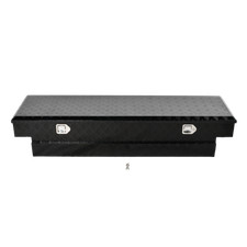 Aluminum 70 Inch Gloss Black Truck Tool Box Heavy-wall Low Profile 70x20x14 Inch