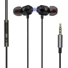 Wired Earphones With Microphone, Hifi Sound Quality, 3.5Mm Jack, Remote Control 