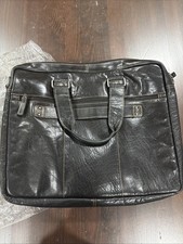 Jack Georges Black Leather PROFESSIONAL BRIEFCASE