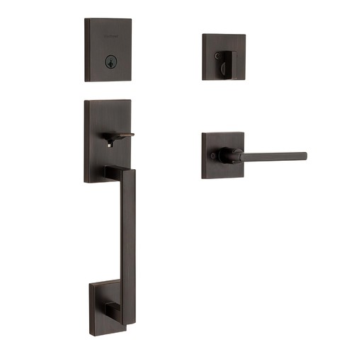 Kwikset San Clemente Front Door Handleset Deadbolt Venetian Bronze Keyed Entry
