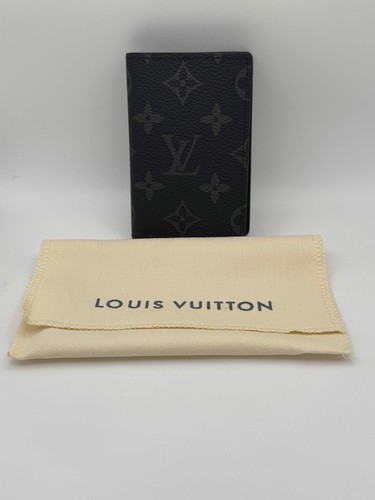 Louis Vuitton LV Pocket Organizer Wallet M61696 Monogram Eclipse Black