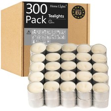 Tealight Candles - 8 Hours Long time Burning, White Votive 300 pack,