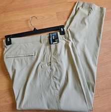 Roundtreee  Yorke Performance Mens Khaki pants Flat Front Straight Fit 38x30