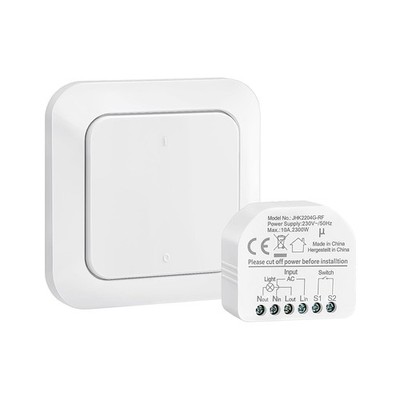 SURAIELEC Funk Lichtschalter Set, 230V 10A Funkschalter mit Empfänger,