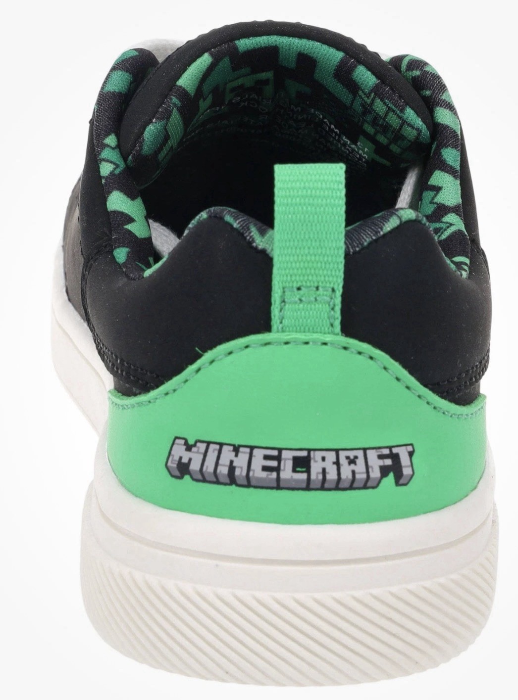 NEW Boys' Minecraft Court Shoes - Black & Green Sneakers Big Kids Size 1