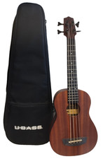Kala UBass UBASS-WNDR-FS Bass Ukulele Acoustic Electric Walnut Full Size UKE