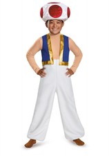Toad Super Mario Bros Deluxe Child Halloween Costume Small 4-6 