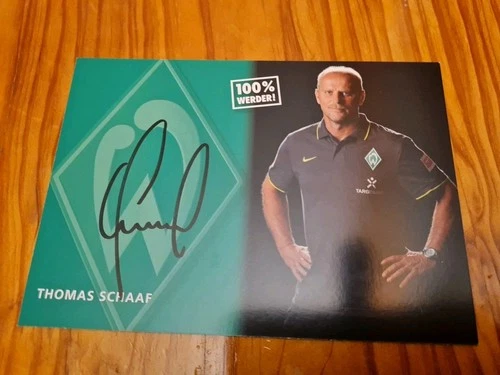 WERDER BREMEN AUTOGRAPH CARD THOMAS SCHAAF SEASON 10/11 ORIGINAL SIGNED