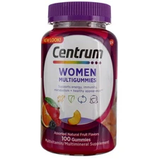 Centrum Women Multivitamins Gummies, Natural Fruit, 100 Ct