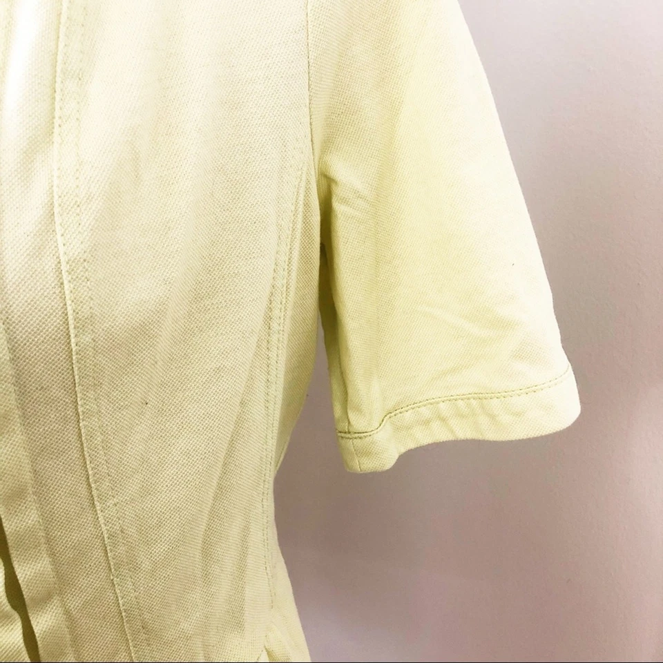 Top polo verde peplum Burberry Chartreuse Foto 4 de 4