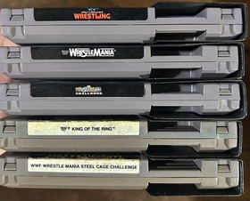 5 Giochi NES WWF King of the Ring Steel Cage Wrestlemania Challenge WCW Wrestling