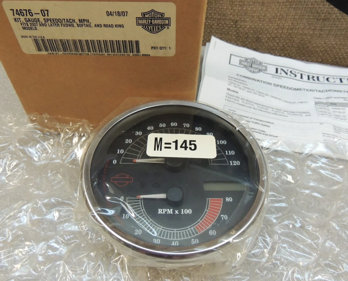 Disque Compteur Tachymètre Pour Harley-Davidson Softail - Conversion MPH Vers Km/h - Neuf