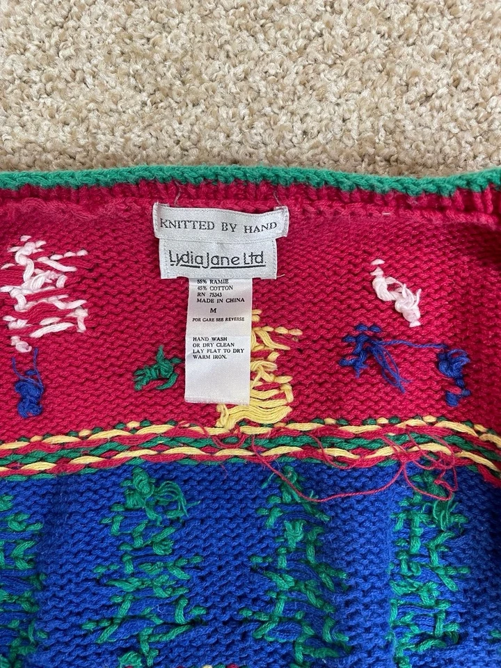 Suéter de Navidad Lydia Jane Vintage Años 90 De Colección para Jóvenes Talla M Foto 3 de 4