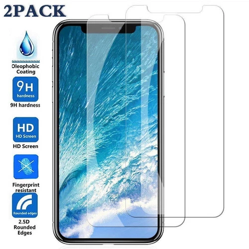 9H Tempered Glass Screen Protector For iPhone 17 16 15 14 13 12 Pro Max 11 XS XR