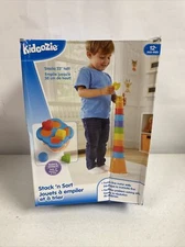 Kidoozie Stack ‘n Sort 12 Stacking Pieces And 4 Shapes to Sort New Damaged Box