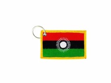 Malawi Flag Embroidered Keychain Badge Patch