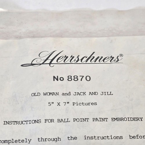 Herrschners Ball Point Paint Embroidery 5 Printed Panels Nursery Disc. RARE - Picture 8 of 10