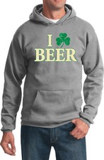 St Patricks Day Hoodie I Love Beer