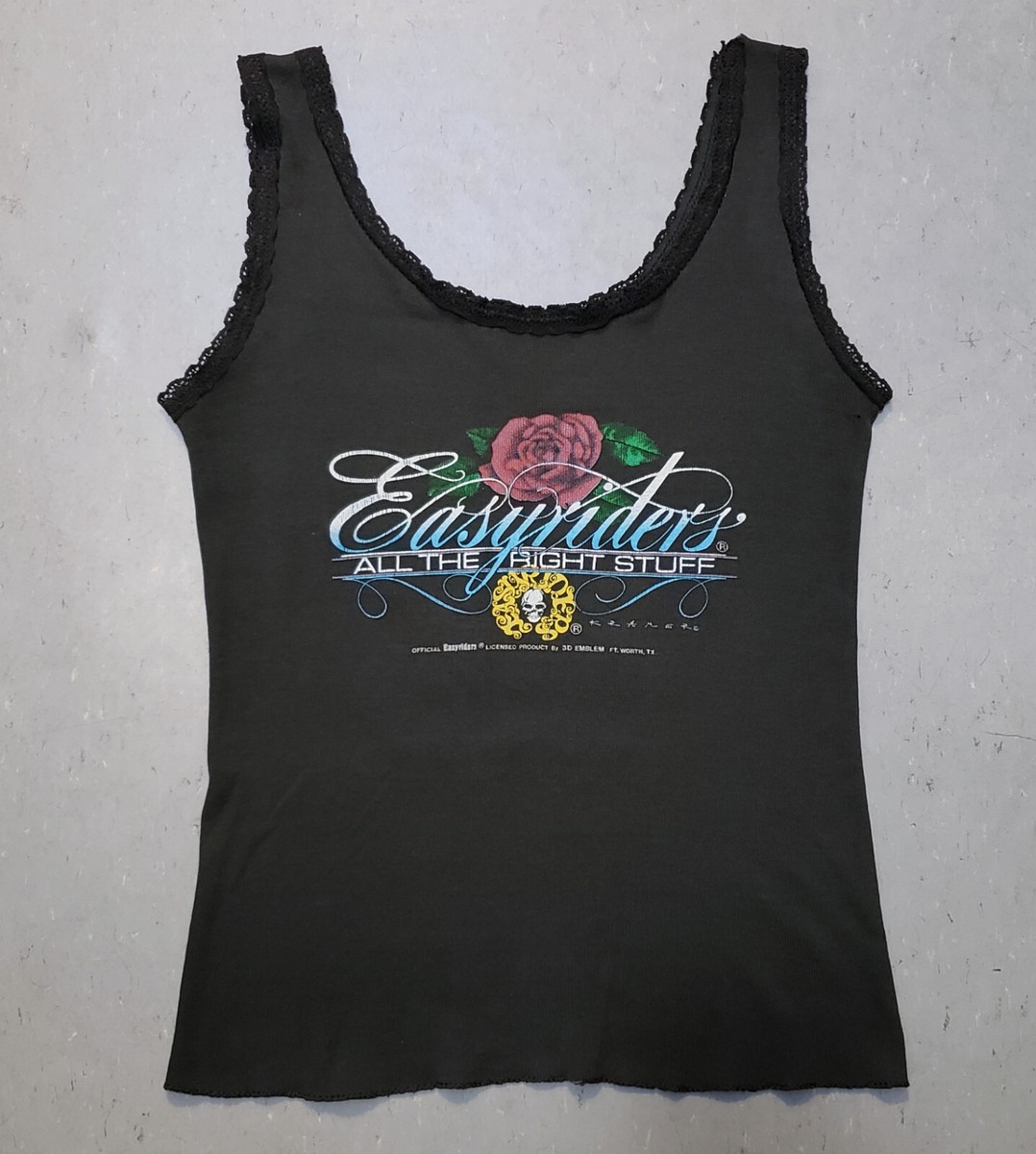 Vtg 80s 3D EMBLEM EASYRIDERS Tanktop 1988 Womans T-Shirt Harley