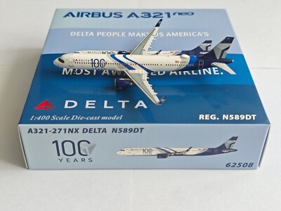 Panda Models 1:400 Delta Airlines N589DT Airbus A321-Neo Modellflugzeug
