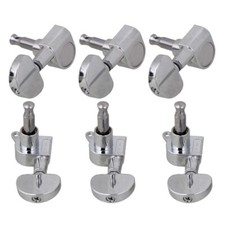 Chrome Round button Guitar Machine Heads Tuners 3R 3L