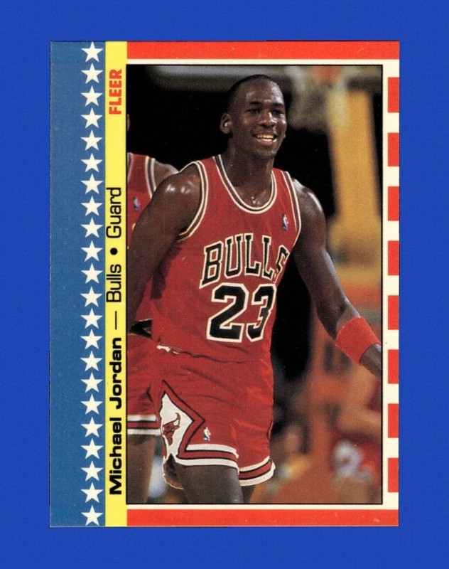 87-88 Fleer Michael Jordan Second Year Sticker - Michael Jordan Cards