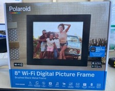 Polaroid 8" WiFi Digital Brushed Black Metal Photo Frame