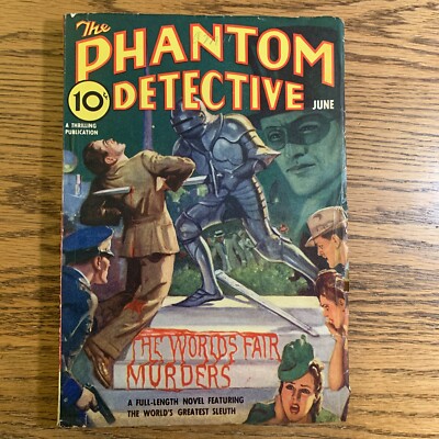 June 1936 Phantom Detective Vintage pulp magazine FN