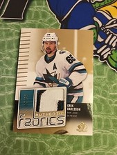 2022-23 Upper Deck Game Used Erik Karlsson Authentic Fabrics 02/35 3 Color Patch