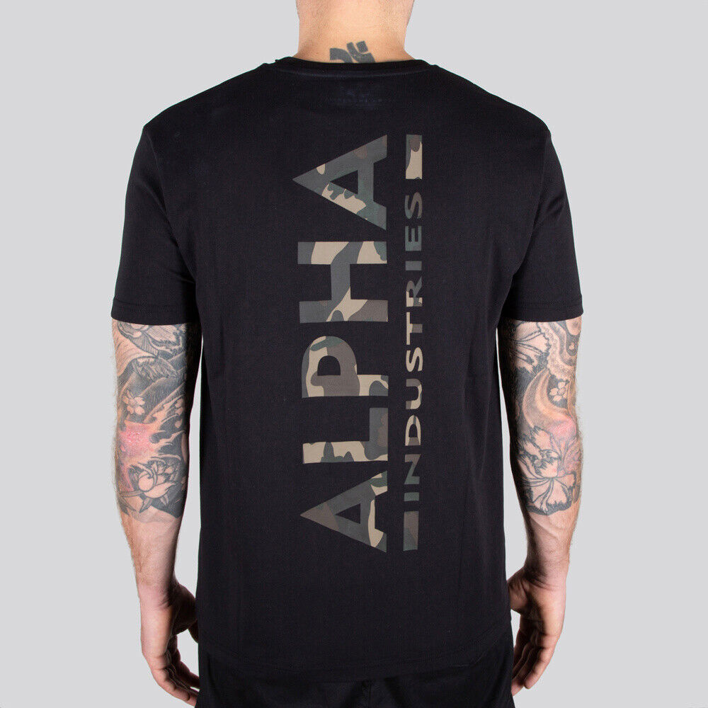 Alpha Industries Herren T-Shirt | Print eBay Backprint Camo