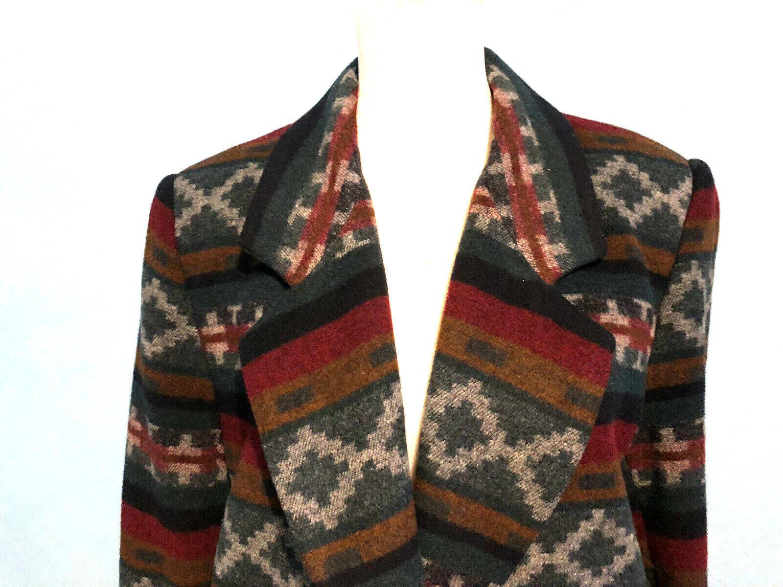 Braetan wool blend multi-colored southwestern pri… - image 2