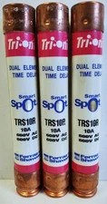 Ferraz Shawmut TRS10R Tri-onic 10 A Class RK5 Current-Limiting Time-Delay Fuse