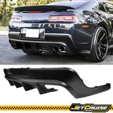 Fit 14-15 Chevy Camaro ZL1 Style Rear Bumper Lip Diffuser Matte Black - PP