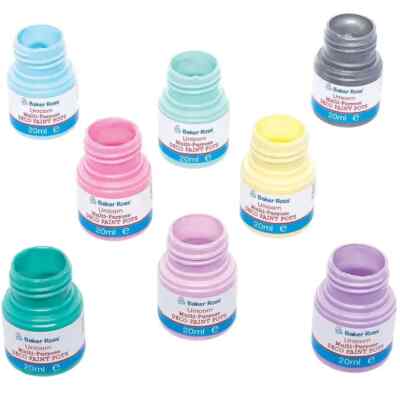 Einhorn Farben Mehrzweck Deko Acryl Farbtöpfe 8 x 20ml NEU