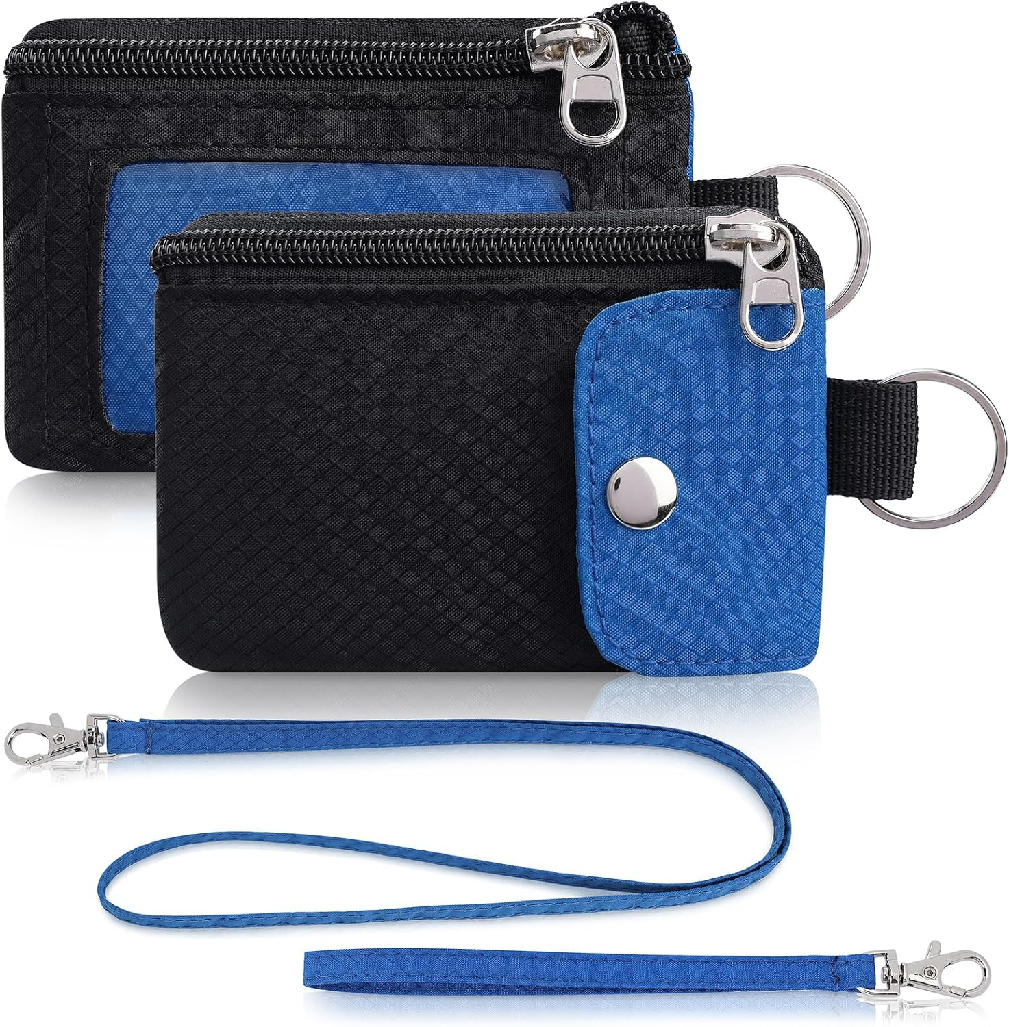 Slim RFID-Blocking Minimalist Wallet with Keychain for Men & Women