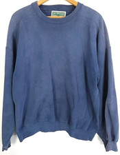 Vtg Levi's Pullover Crew Sweatshirt Men's XL Blue Retro Distressed USA