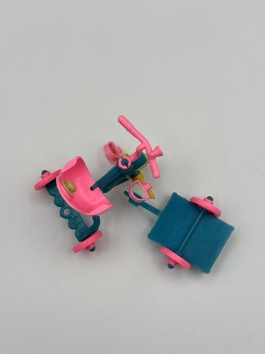 1967 Mattel Liddle Kiddles Trikediddle Tricycle : Both pedals, Wheel, And Cart - Picture 8 of 8