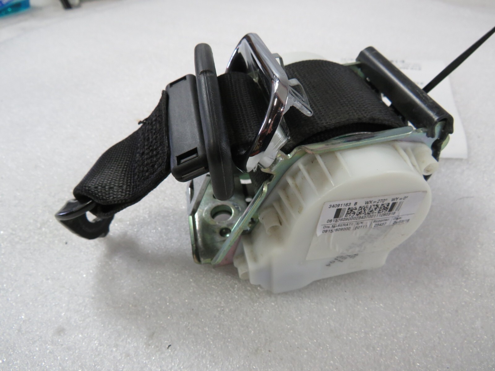 Maserati GranCabrio, Rear Seat Belt, Black, Used, P/N 81578090