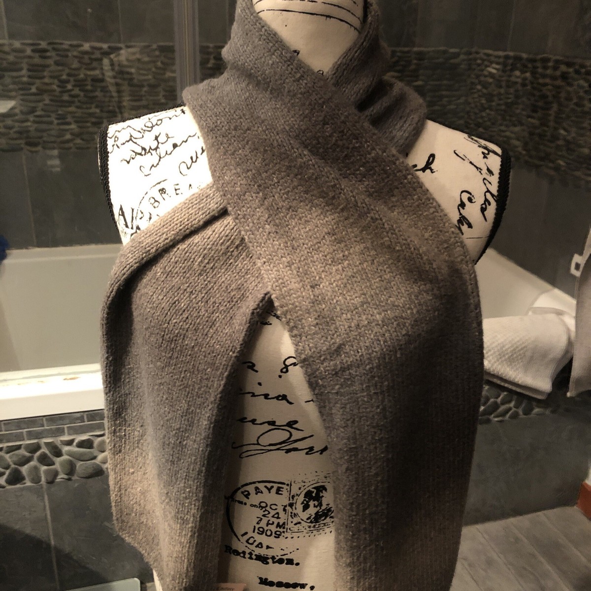 Juicy Couture Gray Ombre Knitted Scarf - Measures 8” X 60 