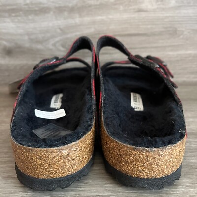 Birkenstock Arizona Rivet Plaid Red Black Shearling Regular  display picture 1