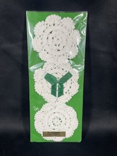 Vintage Hand Crocheted Coasters Set of 6 Brand New