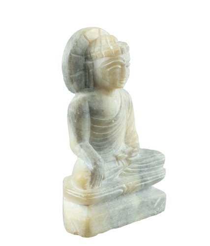 Figure Buddha Sakyamuni IN Stone - Crafts 5.9 CM Hand Made - India #8228 - Picture 3 of 6